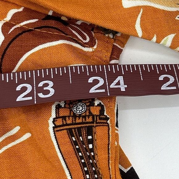 Texas Longhorns Reyn Spooner Shirt Men's L‎ Orange Button Up Hook Em Horns - Picture 8 of 8
